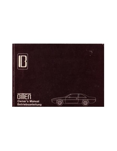 1984 BITTER SC BETRIEBSANLEITUNG DEUTSCH ENGLISCH