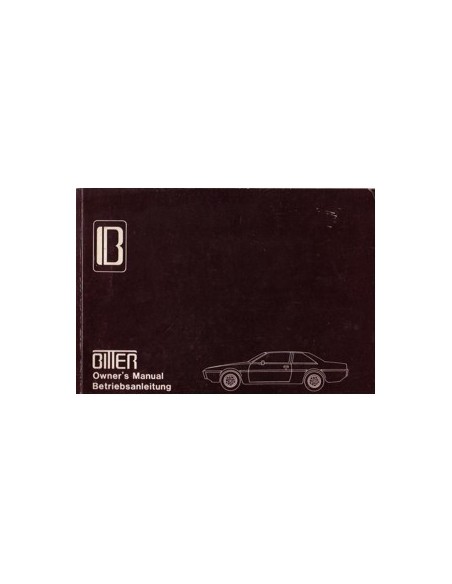1984 BITTER SC BETRIEBSANLEITUNG DEUTSCH ENGLISCH