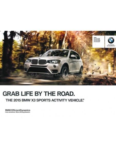 2015 BMW X3 BROCHURE ENGELS (USA)