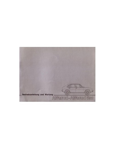 1976 ALFA ROMEO ALFASUD 5M INSTRUCTIEBOEKJE DUITS