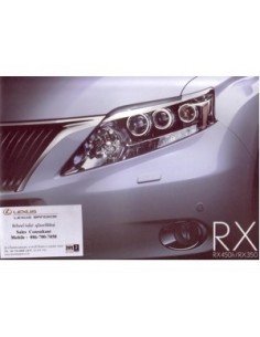 2010 LEXUS RX 450 350 BROCHURE THAIS