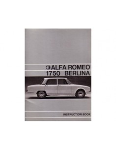 1968 ALFA ROMEO 1750 BERLINA INSTRUCTIEBOEKJE ENGELS