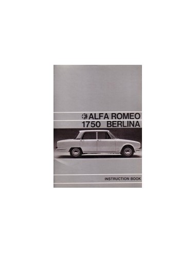 1968 ALFA ROMEO 1750 BERLINA INSTRUCTIEBOEKJE ENGELS