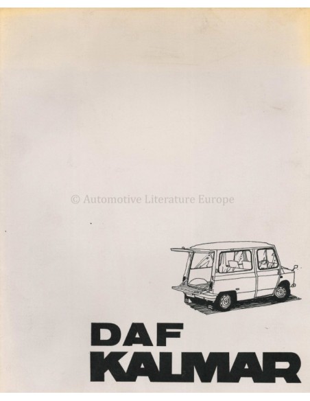 1971 DAF KALMAR BROCHURE NEDERLANDS