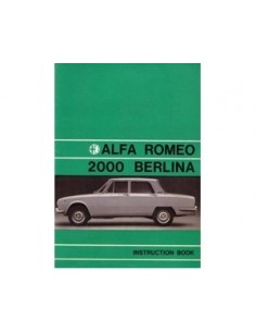 1971 ALFA ROMEO 2000 BERLINA INSTRUCTIEBOEKJE ENGELS