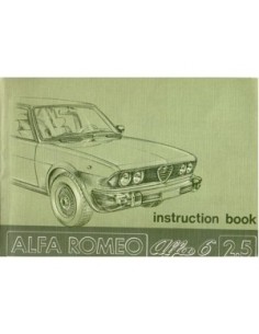 1979 ALFA ROMEO 6 2.5 INSTRUCTIEBOEKJE ITALIAANS