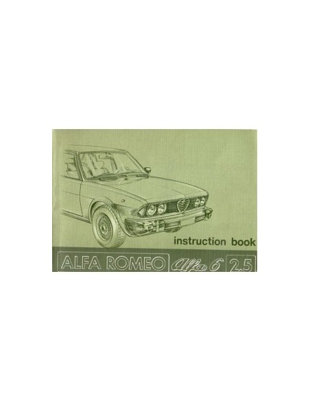 1979 ALFA ROMEO 6 2.5 INSTRUCTIEBOEKJE ITALIAANS