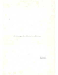 1963 MERCEDES BENZ 600 PORTFOLIO BROCHURE GERMAN