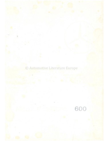 1963 MERCEDES BENZ 600 PORTFOLIO BROCHURE GERMAN