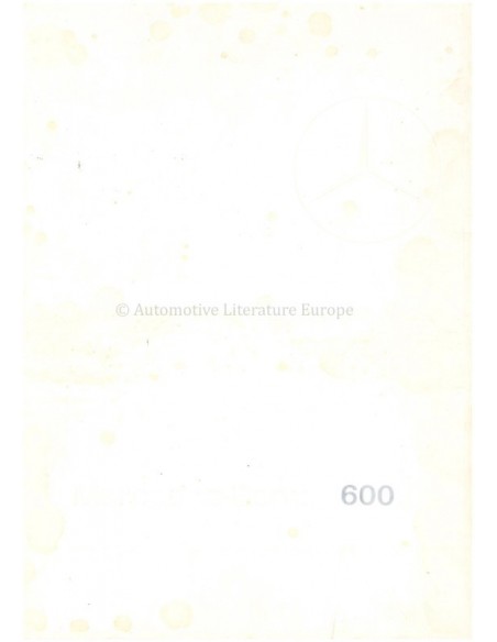 1963 MERCEDES BENZ 600 PORTFOLIO BROCHURE DUITS