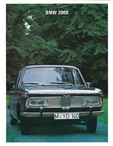 1967 BMW 2000 BROCHURE DUTCH
