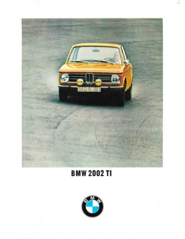 1969 BMW 2002 TI BROCHURE NEDERLANDS