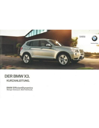 2011 BMW X3 VERKORT INSTRUCTIEBOEKJE DUITS