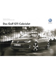 2013 VOLKSWAGEN GOLF GTI CABRIOLET BROCHURE DUITS 2