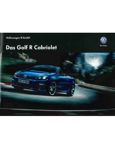 2013 VOLKSWAGEN GOLF R CABRIOLET PROSPEKT DEUTSCH