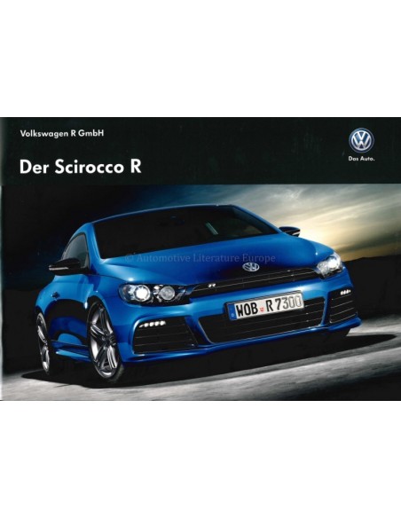 2013 VOLKSWAGEN SCIROCCO R BROCHURE DUITS