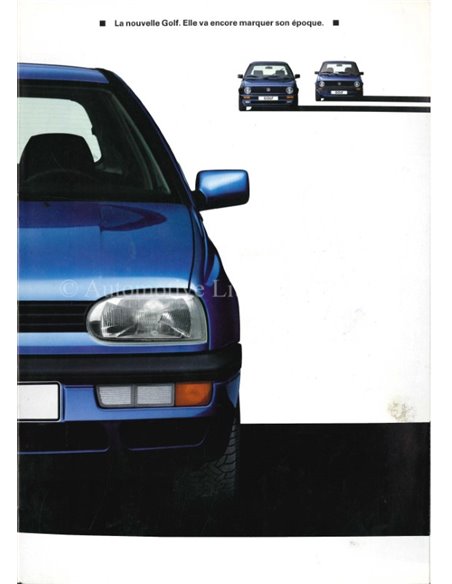 1990 VOLKSWAGEN GOLF BROCHURE DUTCH