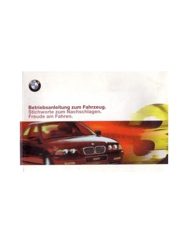 1999 BMW 3 SERIE INSTRUCTIEBOEKJE DUITS