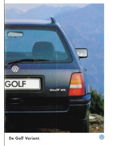 1996 VOLKSWAGEN GOLF VARIANT BROCHURE NEDERLANDS