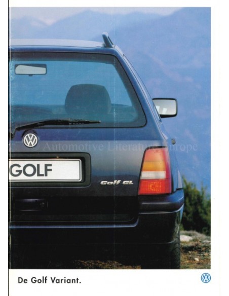 1996 VOLKSWAGEN GOLF VARIANT BROCHURE NEDERLANDS