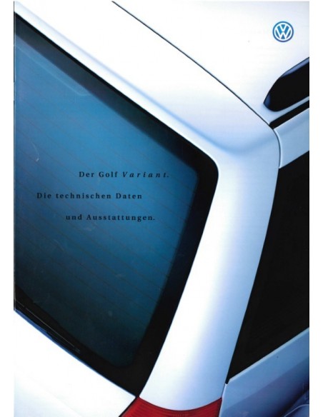 2001 VOLKSWAGEN GOLF VARIANT BROCHURE DUITS