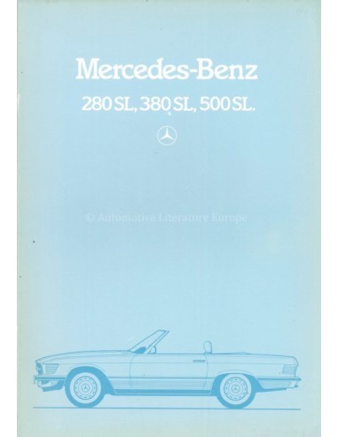 1982 MERCEDES BENZ SL BROCHURE DUTCH
