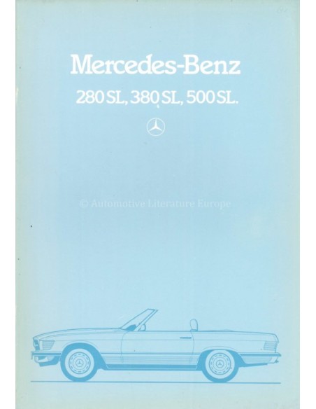 1982 MERCEDES BENZ SL BROCHURE NEDERLANDS