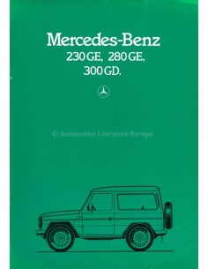 1984 MERCEDES BENZ G KLASSE PROSPEKT ENGLISCH