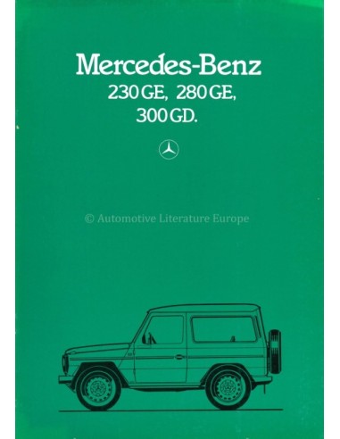 1984 MERCEDES BENZ G CLASS BROCHURE ENGLISH