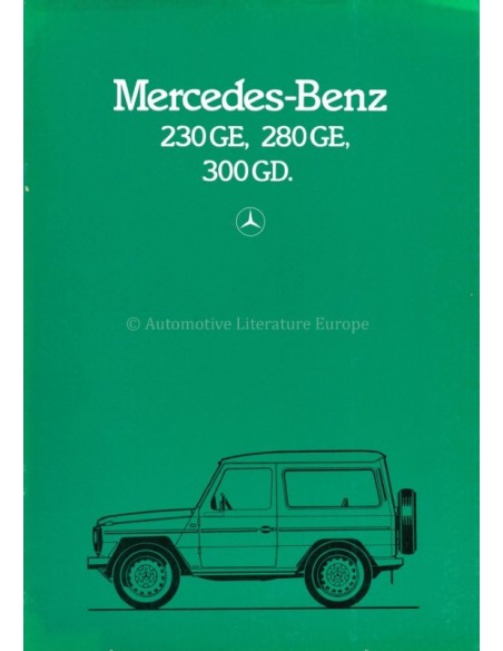 1984 MERCEDES BENZ G KLASSE BROCHURE ENGELS