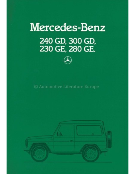 1984 MERCEDES BENZ G KLASSE BROCHURE ITALIAANS
