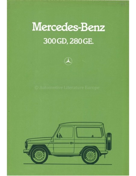 1982 MERCEDES BENZ G CLASS BROCHURE ITALIAN