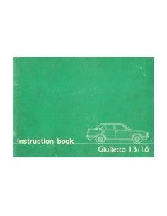 1978 ALFA ROMEO GIULIETTA INSTRUCTIEBOEKJE ENGELS