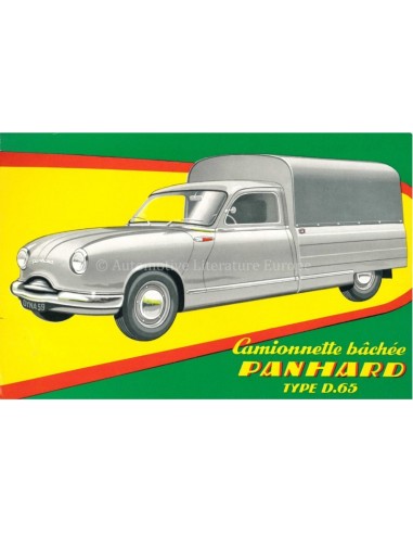 1956 PANHARD DYNA D65 CAMIONNETTE BACHEE BROCHURE FRENCH