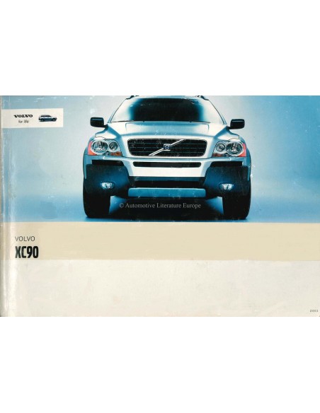 2003 VOLVO XC90 BETRIEBSANLEITUNG ITALIANISCH