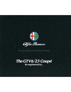 1982 ALFA ROMEO GTV6 2.5 BROCHURE ENGELS (USA)