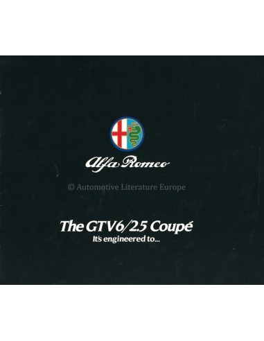 1982 ALFA ROMEO GTV6 2.5 BROCHURE ENLGLISH (US)