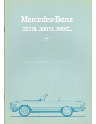 1981 MERCEDES BENZ SL BROCHURE GERMAN