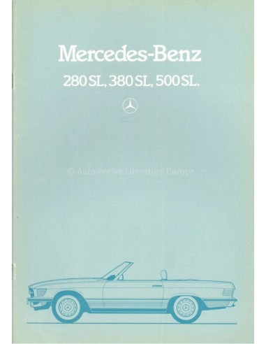 1984 MERCEDES BENZ SL BROCHURE GERMAN