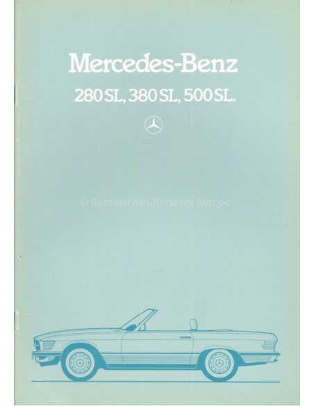 1983 MERCEDES BENZ SL BROCHURE ENGELS