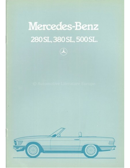 1983 MERCEDES BENZ SL BROCHURE ENGLISH