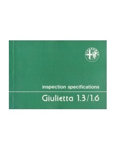 1979 ALFA ROMEO GIULIETTA INSPECTIE SPECIFICATIES ENGELS