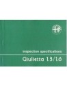 1979 ALFA ROMEO GIULIETTA INSPECTIE SPECIFICATIES ENGELS