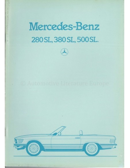 1984 MERCEDES BENZ SL BROCHURE ENGLISH