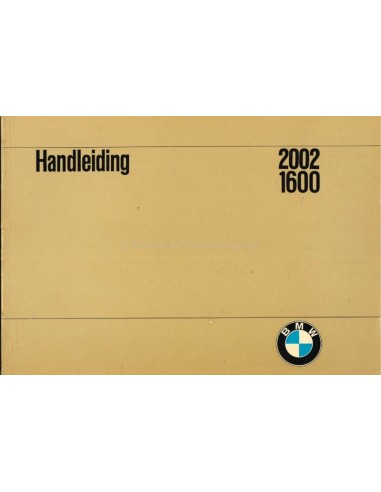 1969 BMW 1600 2002 BETRIEBSANLEITUNG NIEDERLÄNDISCH