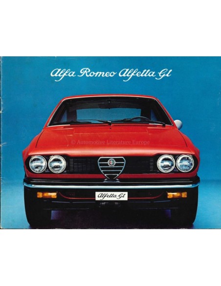 1975 ALFA ROMEO ALFETTA GT BROCHURE ENGELS (USA/CA)