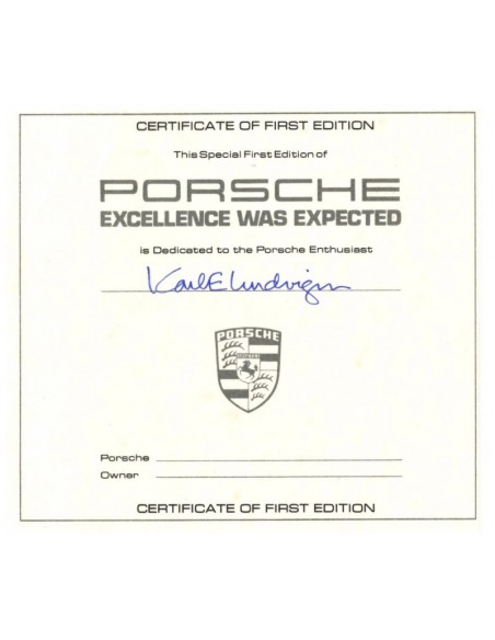 PORSCHE EXCELLENCE WAS EXPECTED - KARL LUDVIGSEN - BOOK