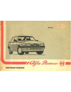 1990 ALFA ROMEO 75 INSTRUCTIEBOEKJE NEDERLANDS