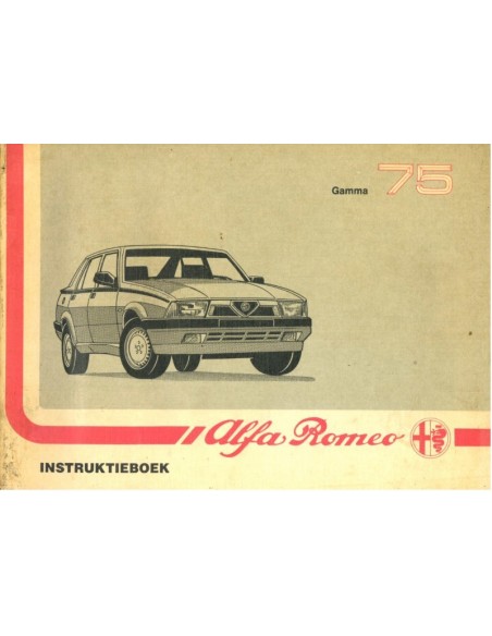 1990 ALFA ROMEO 75 OWNERS MANUAL DUTCH