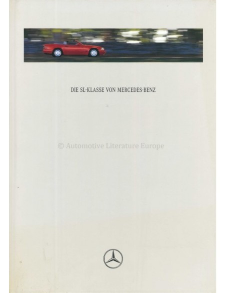 1996 MERCEDES BENZ SL HARDCOVER PROSPEKT DEUTSCH